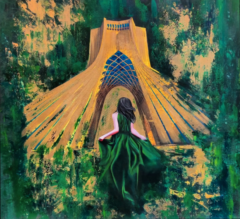 Ausstellung "Protestkunst zum Aufstand in Iran", Bild: Negar Sepher